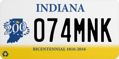 IN license plate 074MNK