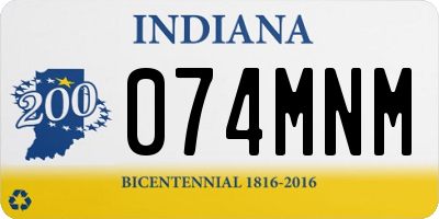 IN license plate 074MNM