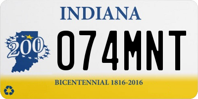 IN license plate 074MNT