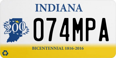 IN license plate 074MPA