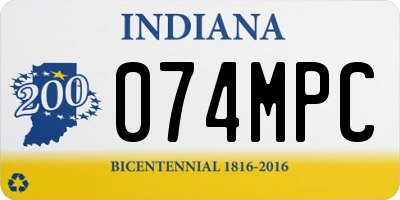 IN license plate 074MPC