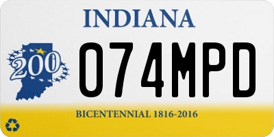 IN license plate 074MPD