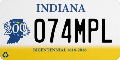 IN license plate 074MPL
