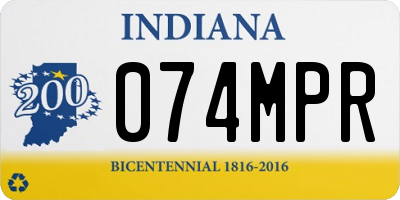 IN license plate 074MPR