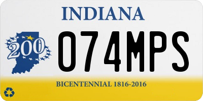 IN license plate 074MPS