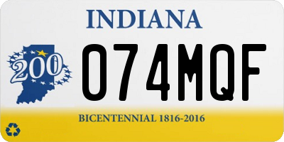 IN license plate 074MQF