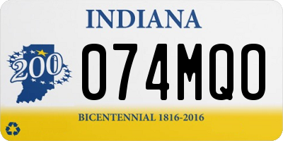 IN license plate 074MQO