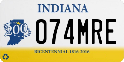 IN license plate 074MRE