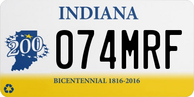 IN license plate 074MRF