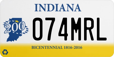 IN license plate 074MRL