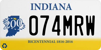 IN license plate 074MRW