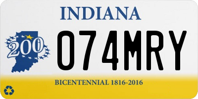 IN license plate 074MRY