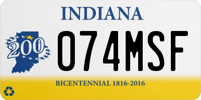 IN license plate 074MSF
