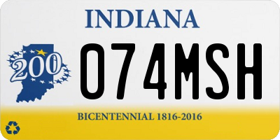 IN license plate 074MSH