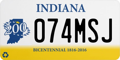 IN license plate 074MSJ