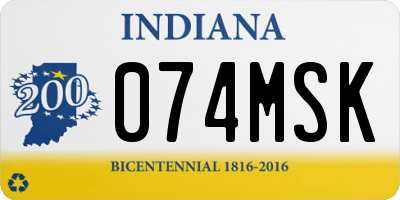 IN license plate 074MSK