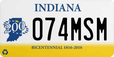 IN license plate 074MSM