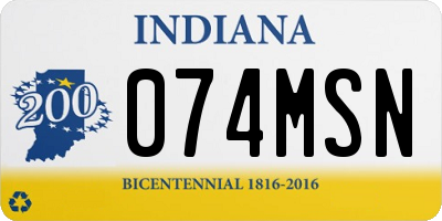 IN license plate 074MSN