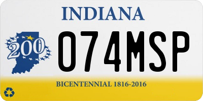 IN license plate 074MSP