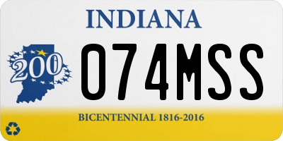 IN license plate 074MSS