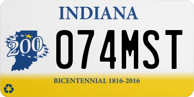 IN license plate 074MST