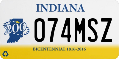 IN license plate 074MSZ