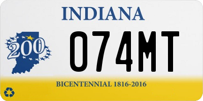 IN license plate 074MT