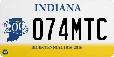 IN license plate 074MTC