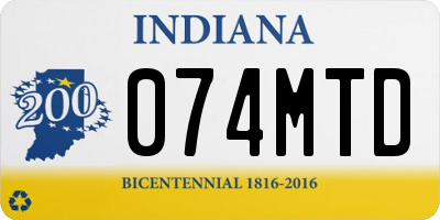 IN license plate 074MTD