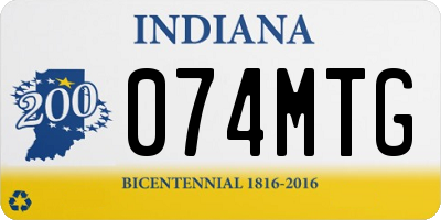 IN license plate 074MTG