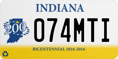 IN license plate 074MTI