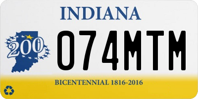 IN license plate 074MTM