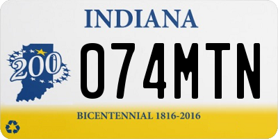 IN license plate 074MTN
