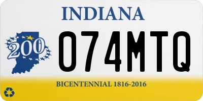 IN license plate 074MTQ