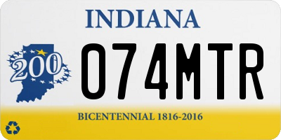 IN license plate 074MTR