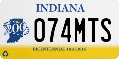 IN license plate 074MTS