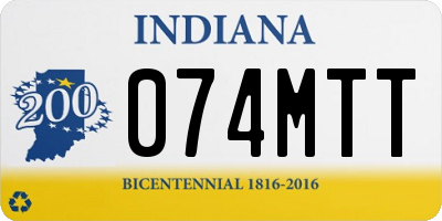 IN license plate 074MTT