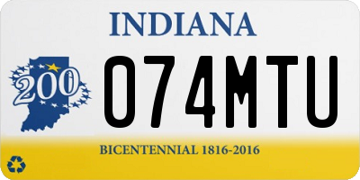 IN license plate 074MTU
