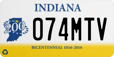 IN license plate 074MTV