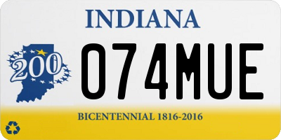 IN license plate 074MUE