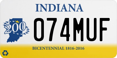 IN license plate 074MUF