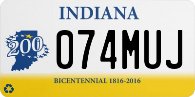 IN license plate 074MUJ