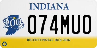 IN license plate 074MUO