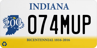 IN license plate 074MUP