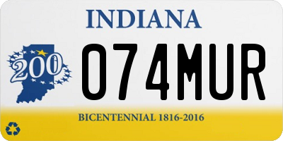 IN license plate 074MUR