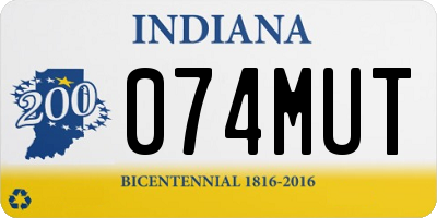 IN license plate 074MUT