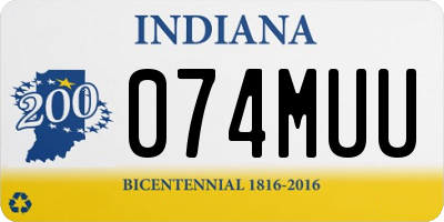 IN license plate 074MUU