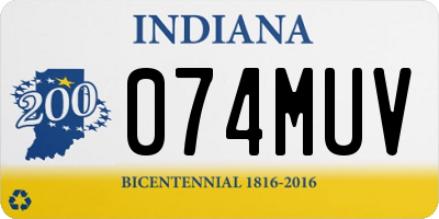 IN license plate 074MUV