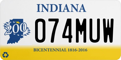 IN license plate 074MUW