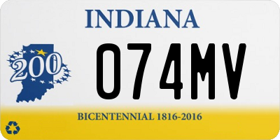 IN license plate 074MV